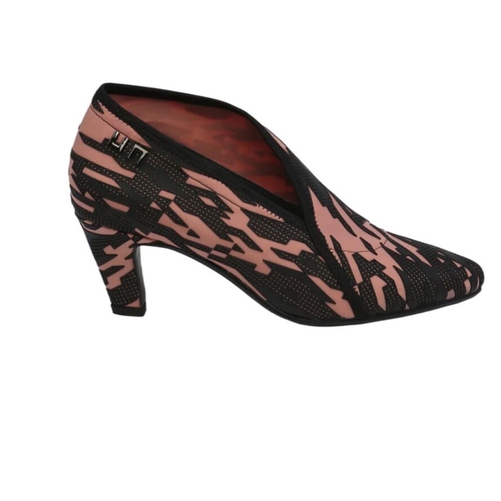 New United Nude Ankle Bootie Heel Fold Lite Mid Women 7.5 /38 Geo Blush Pink
